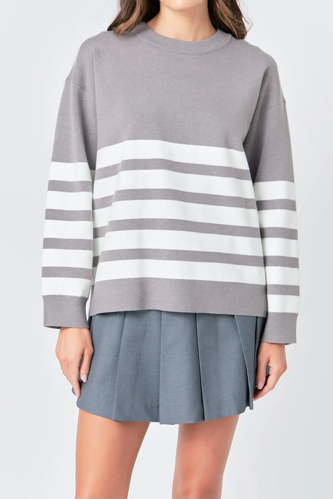 Stripe Round Neck Sweater