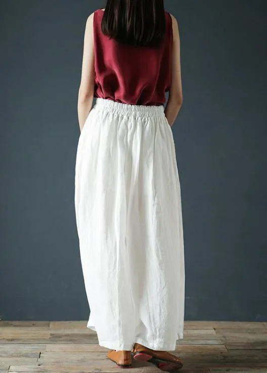 Summer cotton and linen wide-leg pants loose women's trousers