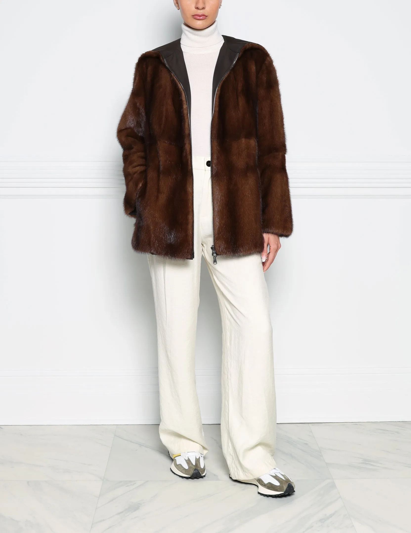 The Stadium Reversible Mink Fur Coat