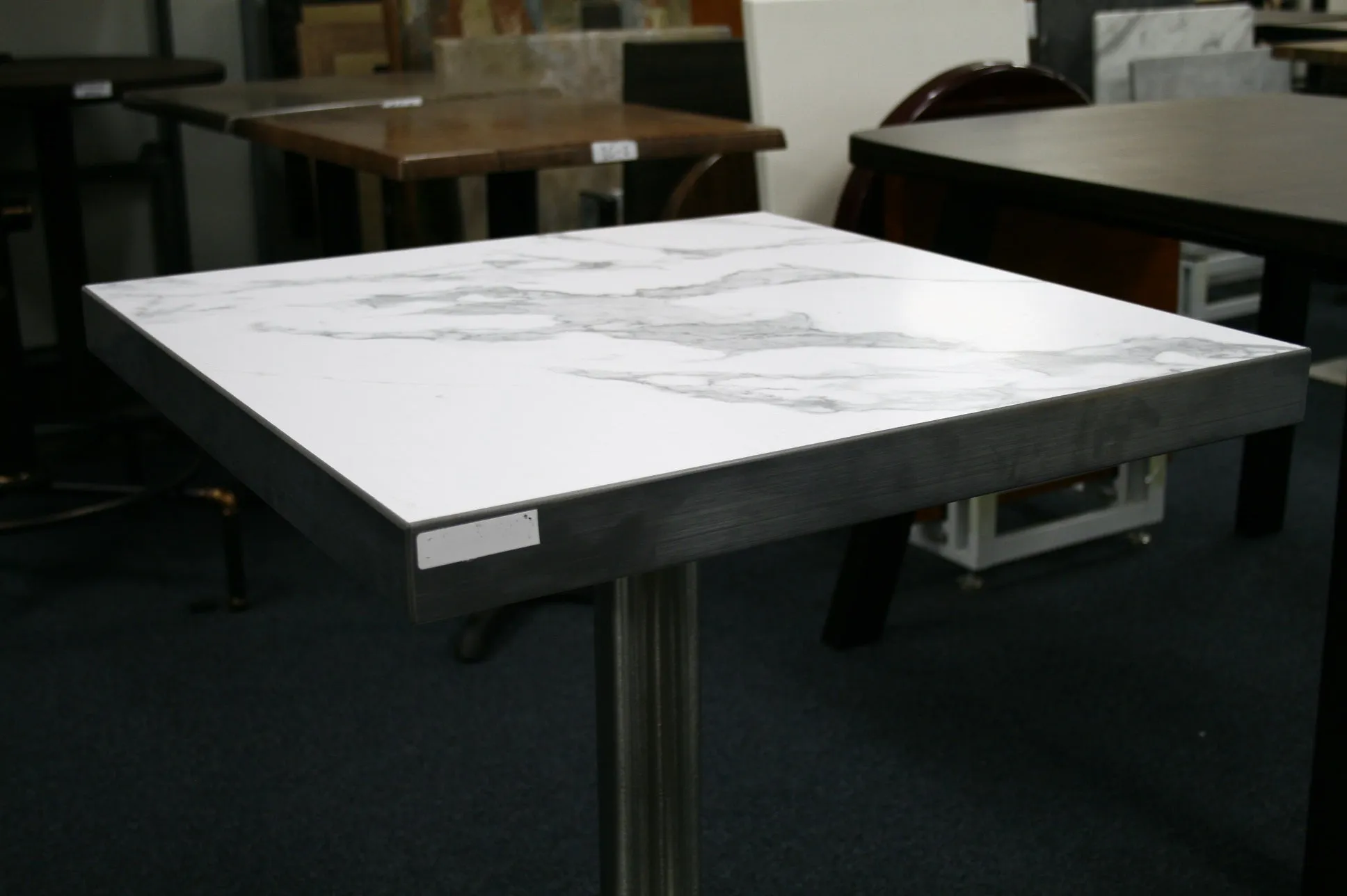 White Marble Style Melamine Restaurant Table Tops