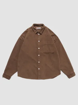 WLS Retro Corduroy Loose Warm Shirt