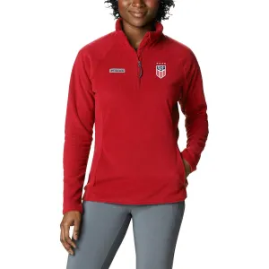 Women's Columbia USWNT Ali Peak 1/2 Zip Red Fleece