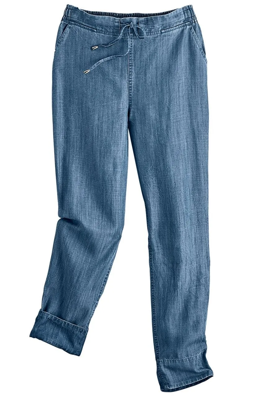 Women's Enclave Weekend Pants  |  Light Indigo Chambray