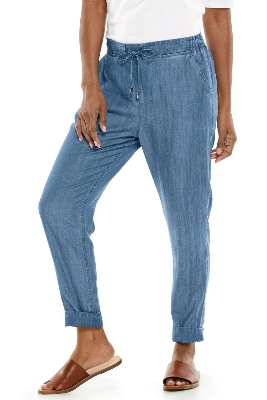 Women's Enclave Weekend Pants  |  Light Indigo Chambray