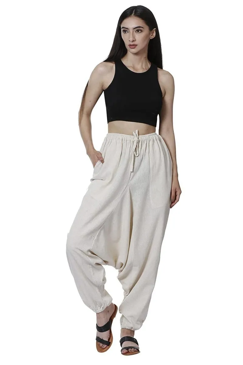 Women's Harem Pant | Cream | Fits Waist Size 28" to 36"