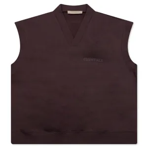 Women's V Neck Vest - Plum